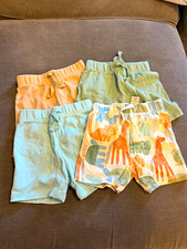 George Unisex Baby Shorts 0-3 Months Multicolour Cotton Drawstring Waist