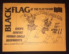 Black Flag Flyer Original LA Punk Fleetwood Jealous Again Pettibon Descendents