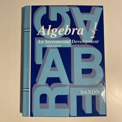 Saxon Algebra 1/2  Pre algebra Textbook
