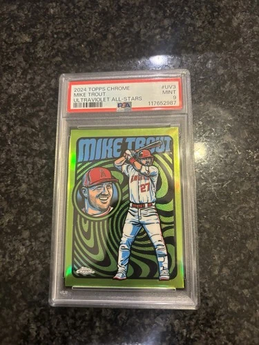 #UV-3 MIKE TROUT Ultra Violet All-Stars SP Insert card 2024 Topps CHROME psa9