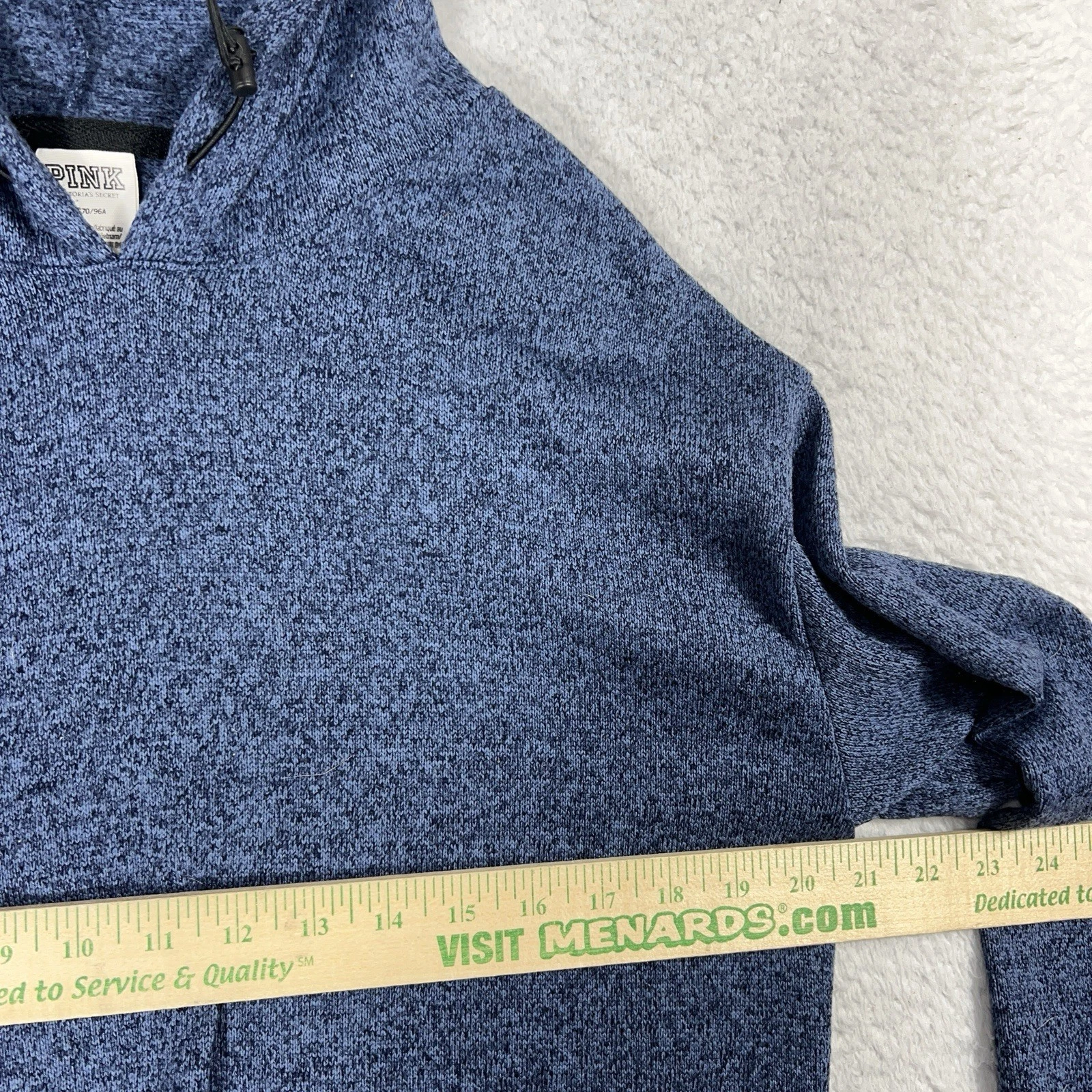 UNDERCOVER Felpa con cappuccio ROSA Victoria's Secret maglia cropped blu taglia media ricamo