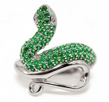 1CT Treated Emerald 925 Solid Genuine Sterling Silver Ring Jewelry Sz 6