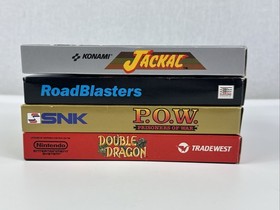 Lote de 4 cajas NES sistema de entretenimiento Nintendo Double Dragon Jackal POW *SIN JUEGOS*