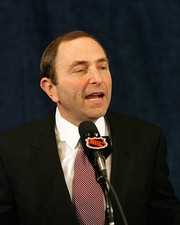 Gary Bettman Commissioner NHL addresses the media following - Ice Hockey Photo 1