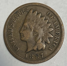 1887 Indian Head Cent Penny 139-Year-Old Penny ENV13