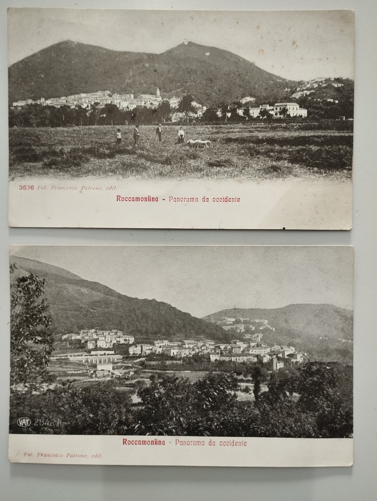 Roccamonfina 2 Cartoline Viaggiate 1916