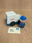 Vintage Fisher Price Little People - Mail Man, Truck, Piece of Mail #2