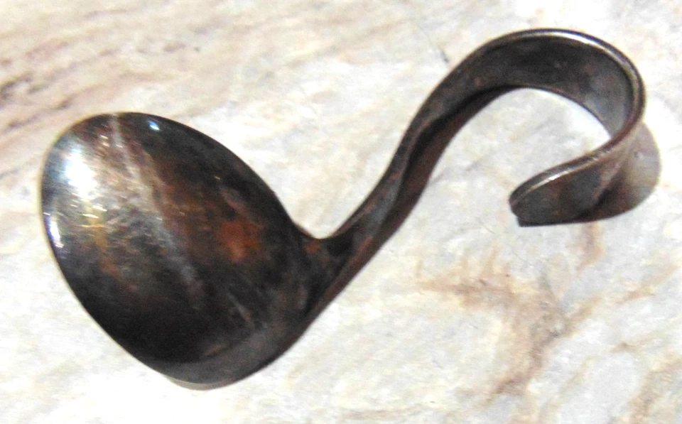 Reed and Barton Cuchara Curvada Bebé Niños Mango En Lazo Plateado De Colección Foto 2 de 2