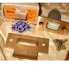 Vintage Mortise Door Roller Catch Heavy Duty Adjustable Tension NOS Hardware USA