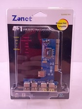 Zonet ZUH2215V 4 1 Ports USB 2.0 PCI Host Controller For Your Network New
