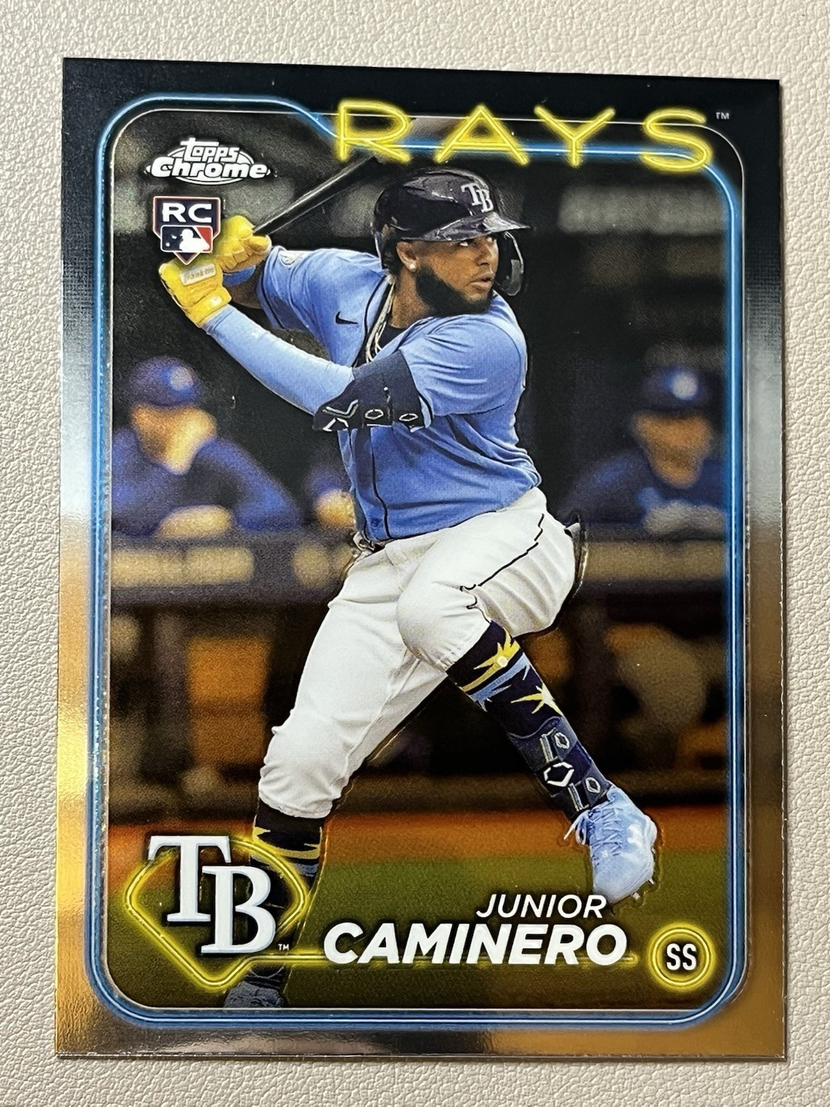 2024 Topps Chrome Junior Caminero #213 Rookie RC Tampa Bay Rays