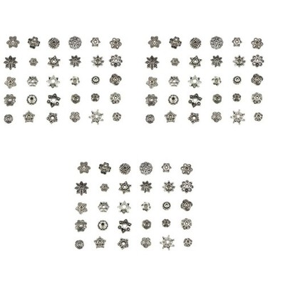 450 stücke kleine tibetische silber metall spacer perlen gemischte