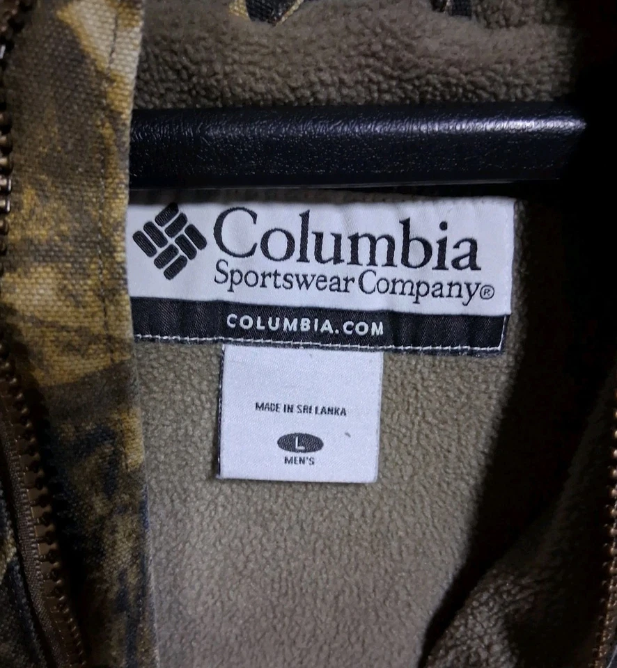 Columbia Mens Large Hooded Camo Jacket Full Zip - Image 4 of 4