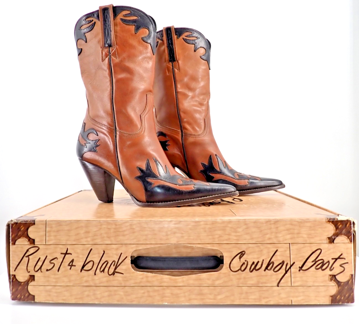 Lucchese Charlie Horse Women's Cowgirl Calf Boots Sz 7B Red