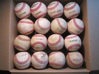 Lot of (32) Used Leather Baseballs with Very Bad Defects (#2)