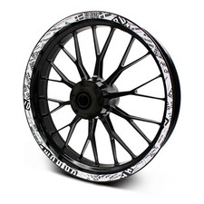 Felgenrandaufkleber Komplett Set Design Zubehör 15-19 Zoll Go harder MR019