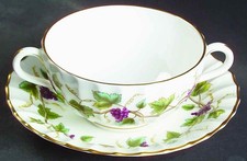 Royal Worcester Bacchanal  Cream Soup & Saucer 1905119