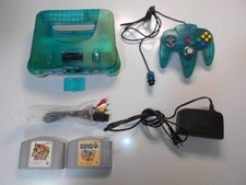 Nintendo 64 Clear Blue Console Set NUS-001 Controller Tested NTSC-J Japan