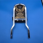 Harley Davidson Chrome Sissy Bar Backrest Upright Eagle EST 1903 Made USA VTG