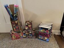 Marvel Black Light Funko Pop *COMPLETE SET! W/ All 5 Pops, Both Posters & Tees!