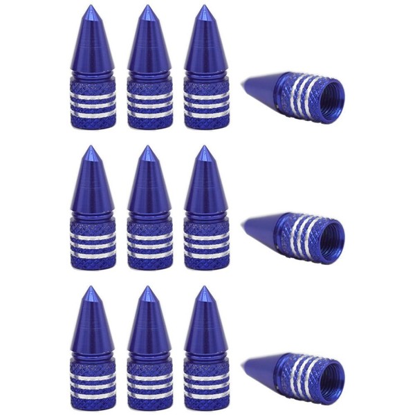 12 X You.S Ventilkappen Ventilverschluss Spike In Blau FüR Auto PKW LKW Motorrad-image