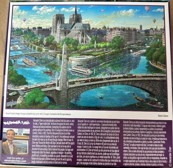SureLox Alexander Chen Notre Dame 500 Piece Puzzle 19inx13in~New