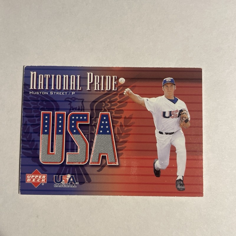 2003 Upper Deck HUSTON STREET #NP-HS National Pride USA GAME-USED JERSEY CARD