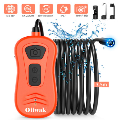 360° Rotation Endoskop 1944P HD Inspektionkamera 8mm Rohrkamera Endoscope 7.0mm