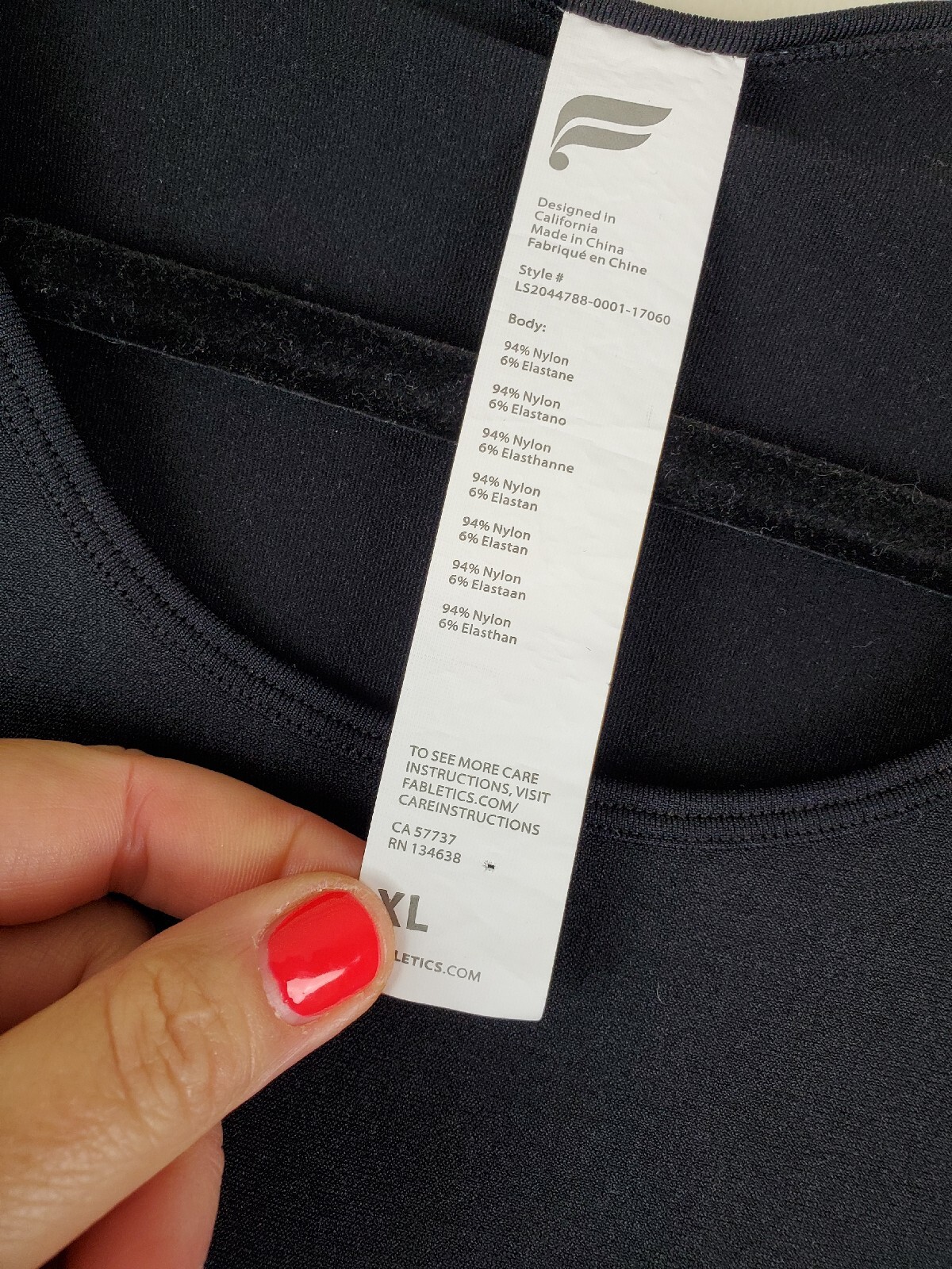 Fabletics Sync Long Sleeve LARGE Perforated Stret… - image 4