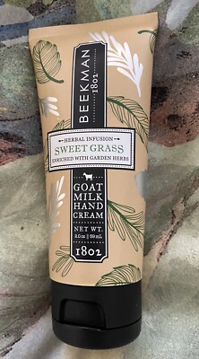 Beekman 1802 Sweet Grass Goat Milk Hand Cream 59 ml / 2 oz Brand New Sealed