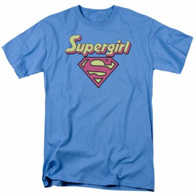 Supergirl Im A Supergirl T Shirt Mens Licensed DC Comics Tee Carolina Blue 