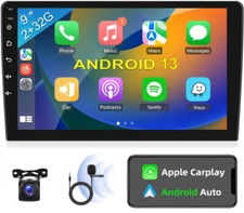 9" Android 13 Carplay Car Stereo Radio GPS Navi WiFi MP5 BT 2+32GB 2Din + Camera