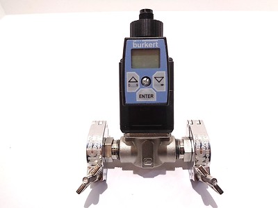 Burkert 2875 Solenoid Control Valve With 8605 Digital Controller and Clamps