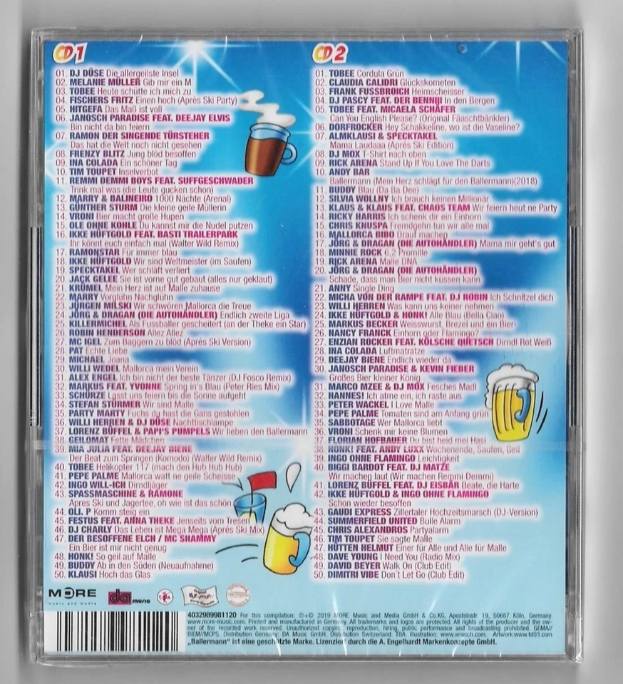 Ballermann Karnevalhits Top 100 Vol.2 / 2 CDs / NEU & OVP - Bild 2 von 2