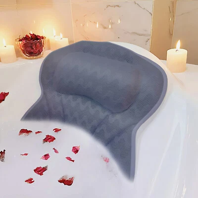 ADOV Luxury Bathroom Spa 4D Bath Pillow Non-Slip Comfortable Headrest Cushion Bathtub