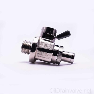 EZ Engine Oil Drain Valve EZ-106(14mm-1.5) & Straight Hose End H-001 COMBO PACK