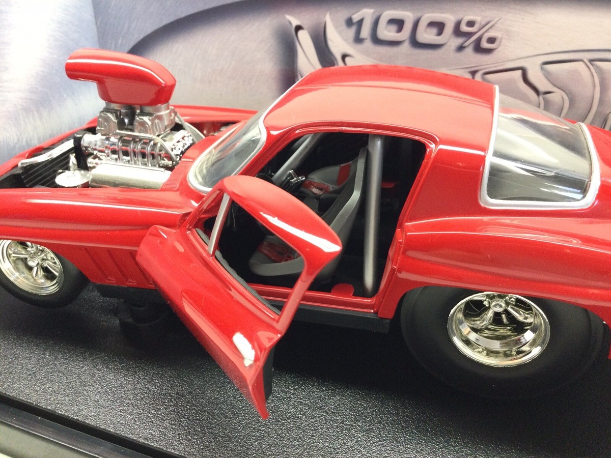 Hot Wheels Pro Street Corvette Red 1:18 | eBay