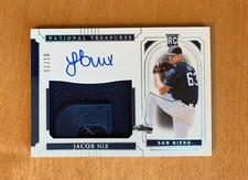 2019 Panini National Treasures Jacob Nix Rookie Patch/Autograph Silver # 2/10
