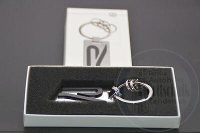 Original VW R Schlüsselanhänger Anhänger silber Metall 5H6087010  