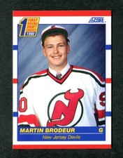 Martin Brodeur New Jersey Devils Goalie NHL Hockey Rookie Card 1990 Score #439. rookie card picture