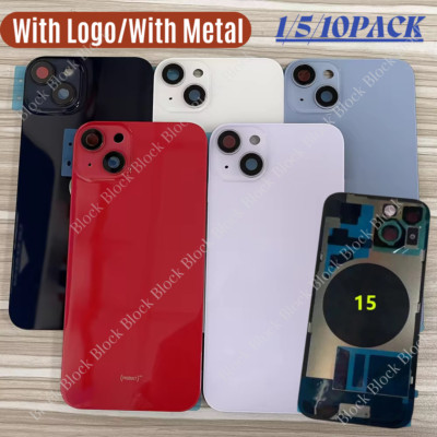Replacement Rear Back Glass Big Hole For iPhone 14/14 Plus /15/Pro Max Cover Lot