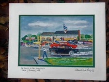 Art Johnson's Art Print Norwood MA Johnsons Hot Rod Rodder Street Racing GTO