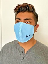 Antimicrobial Face Mask, Unisex, Adults,Washable, USA Made, Athletic Blue.