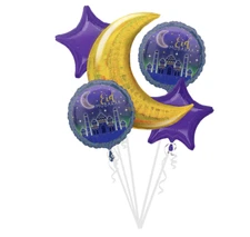 Eid Mubarak Foil Balloons Bouquet Eid Ramadan Islamic Festival Party Decorations