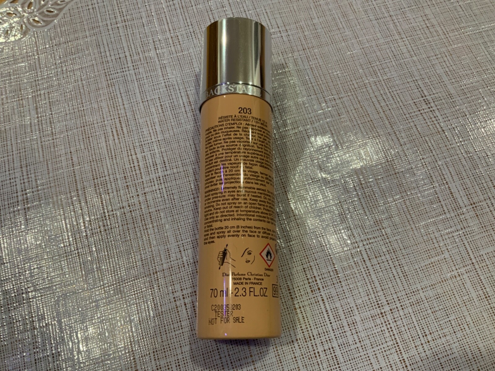 Dior Airflash Spray Foundation Shade 203 New Tester Without Box 2.3 oz-image