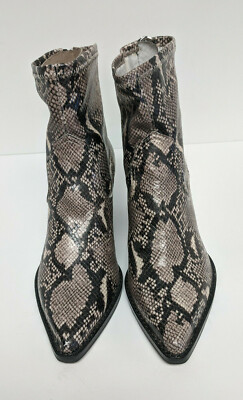 Dolce Vita Shanta Ankle Boot, Black/White Snake Print, Women's