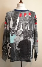 DOLCE & GABBANA Oversized Print Linen LongSleeve Casual Shirt  ITA 48 uk 38