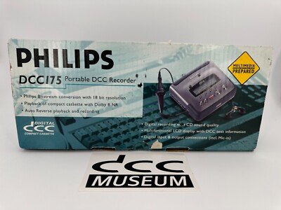 Mint Restored Philips DCC 175 with PC Cable Portable Digital Compact Cassette