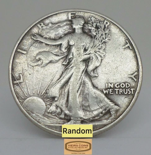 1935-D Walking Liberty  Half Dollar, 90% Silver, Average Circulated - #A18