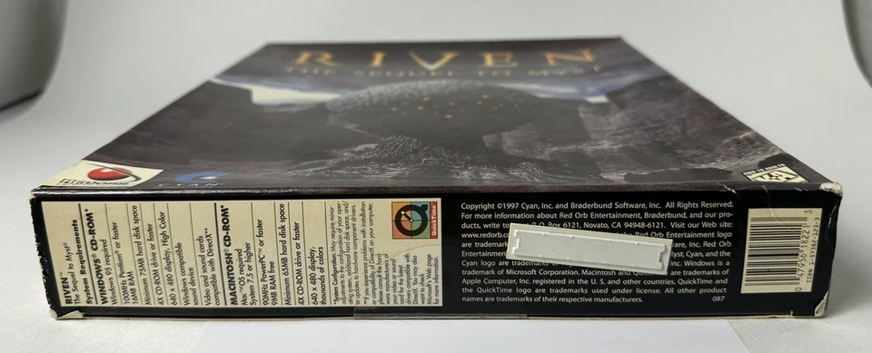 NEW! Riven: The Sequel to Myst (Windows/Mac, 1997, BIG BOX) Factory Sealed - Image 4 of 4